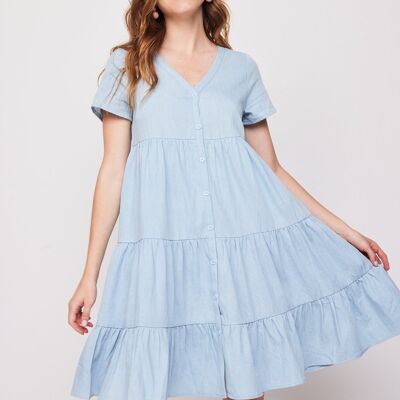 Short Denim Wave Dress