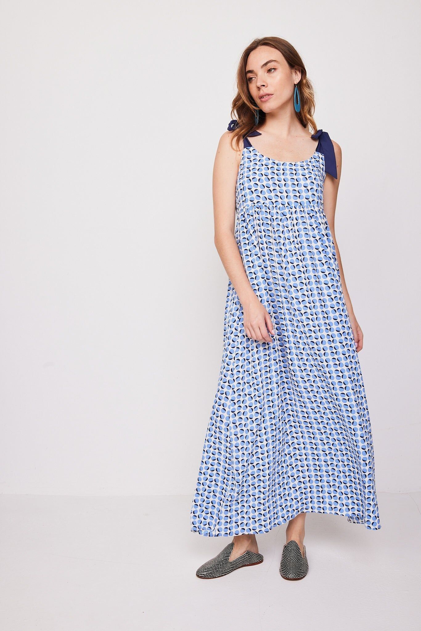 Abito lungo tramonto blu