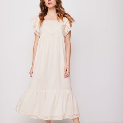 Vestido Largo Barco Beige