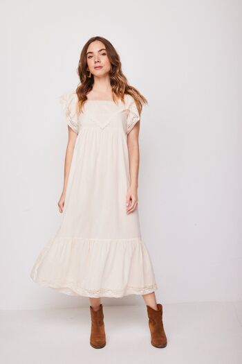 Robe Bateau Longue Beige 1