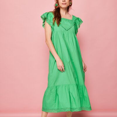 Long Green Boat Dress
