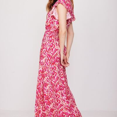 Robe Longue Confettis Fuchsia