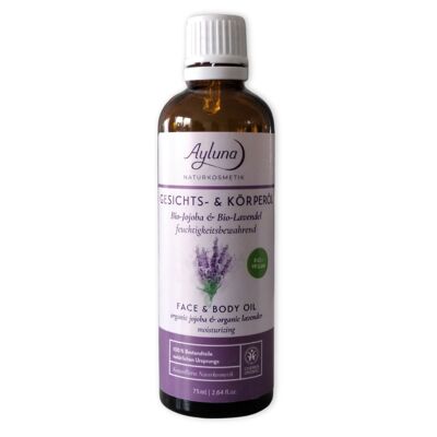 Face & body oil organic jojoba & organic lavender moisturizing