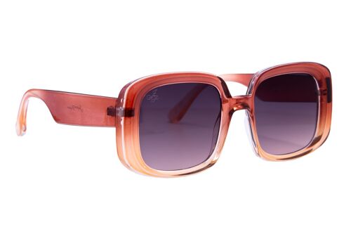 SQUARE ORANGE FRAMES WITH SMOKE LENSES