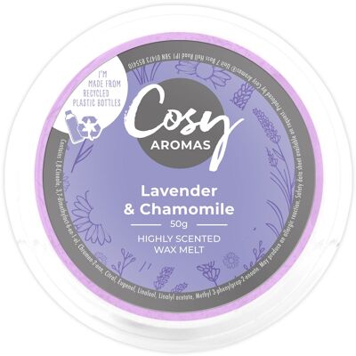 Lavanda e camomilla (50 g di cera fusa)