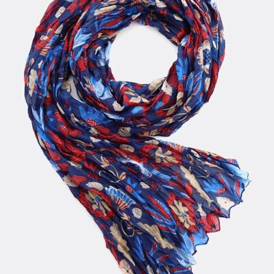 Meadow silk scarf – midnight blue