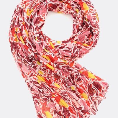 Silk scarf Tropical - red