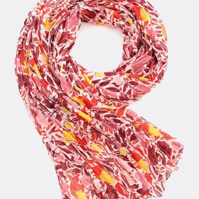 Silk scarf Tropical - red