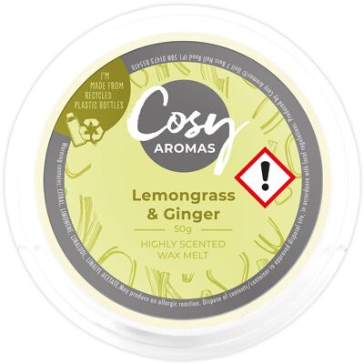 Hierba de limón y jengibre (50 g de cera derretida)