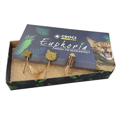 Kit griffoir pour chat et jouets à l'herbe à chat - Euphoria