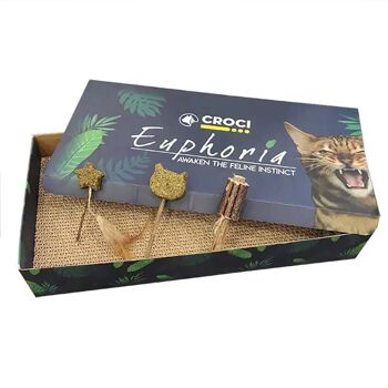 Kit griffoir pour chat et jouets à l'herbe à chat - Euphoria 1