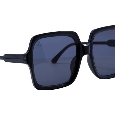 BLACK SQUARE FRAME WITH BLACK LENSES