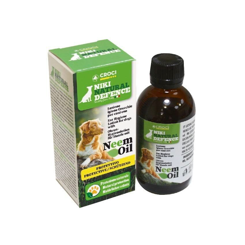 Lozione Orecchie all’Olio di Neem per Cani Niki Natural Defence