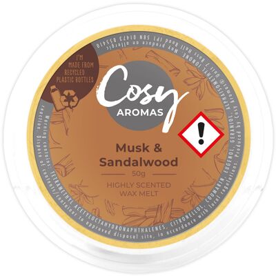 Musc et bois de santal (50 g de cire fondue)