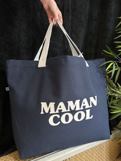 Cabas grand modèle marine " Maman cool " - Fête des mères