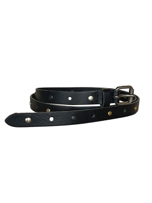 Leather Belt Small Multicolor Studs