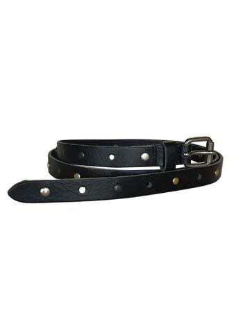 Ceinture En Cuir Petits Clous Multicolores 2