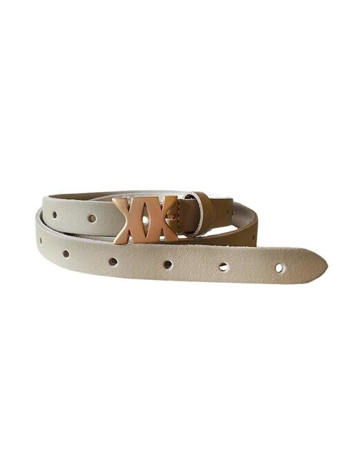 Leather Belt Gold Matt PBK