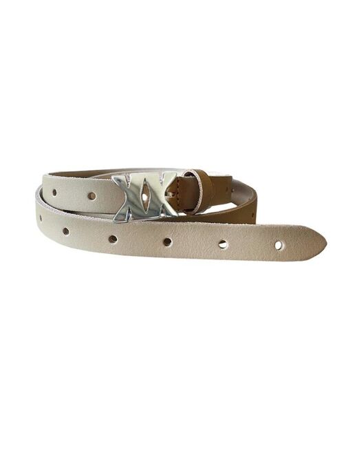 Leather Belt Silver