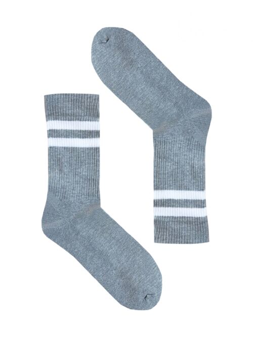 Socks Stripes White Sportive Long