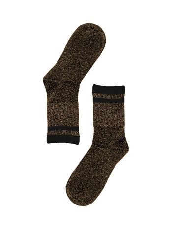 Chaussettes Rayures Glitter Noir 1