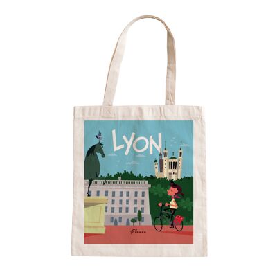 TOTE BAG BIO OEKO TEX BELLECOUR LYON QUALITÉ 220 GRAMMES