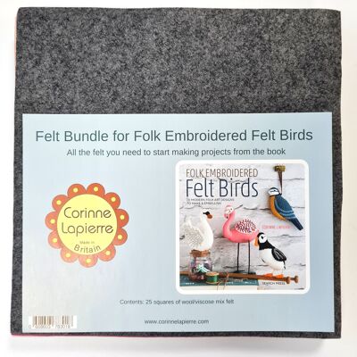 Felt Bundle for Folk Embroidered Birds Book