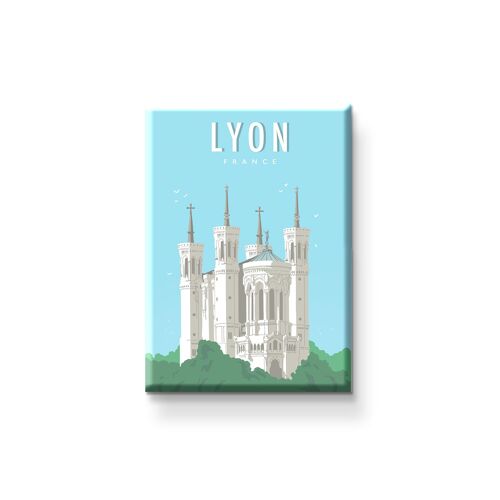 MAGNET LYON VUE BASILIQUE MADE IN FRANCE