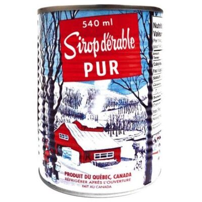 Sirop d'érable ambré de Québec en conserve de 540 ml