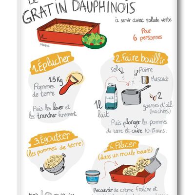 MAGNET MADE IN FRANCE RECETTE GRATIN DAUPHINOIS