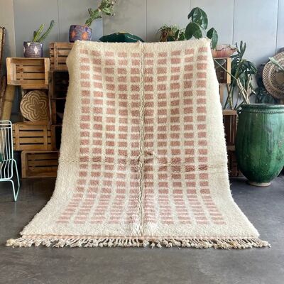 Checkered Moroccan Berber Wool Rug