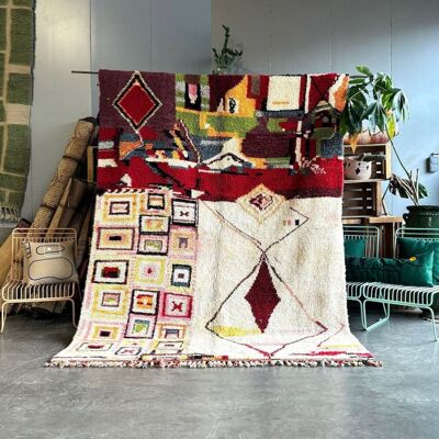 Tappeto moderno astratto in lana artistica marocchina