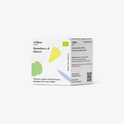 Bio-Kräutertees - Heilmittel Nr.8 - Reborn - Schachtel mit 10 einzeln verpackten Teebeuteln