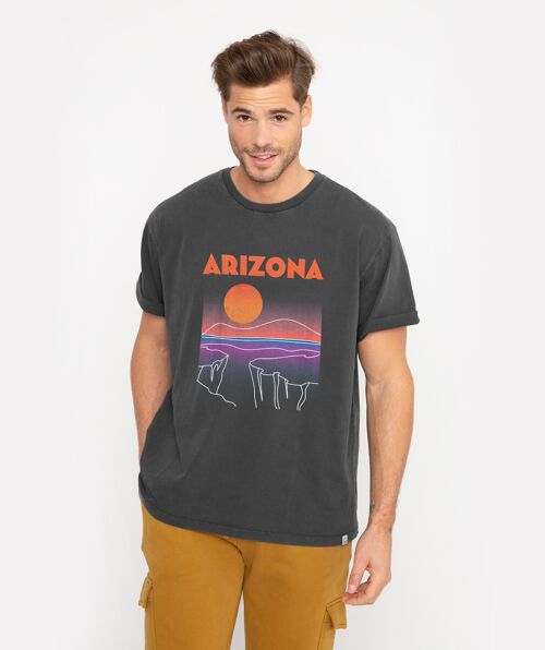 Anthracite washed French Disorder Arizona t-shirts  for men