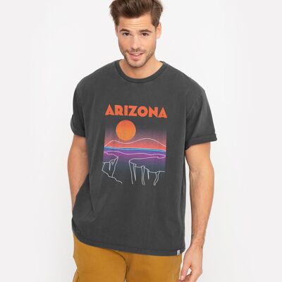 Anthracite washed French Disorder Arizona t-shirts  for men