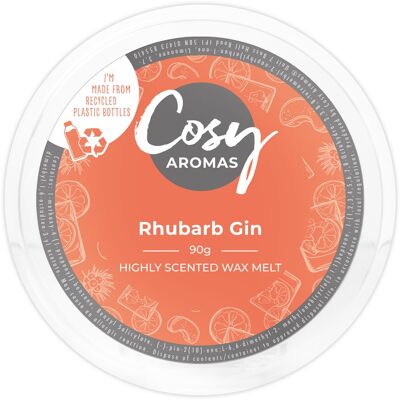 Gin à la rhubarbe (90 g de cire fondue)