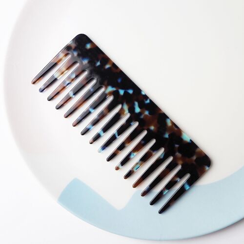 Coral Comb- colourful wide tooth actate resin comb