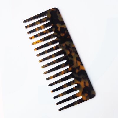 Torty Comb- dark tortoiseshell wide tooth actate resin comb