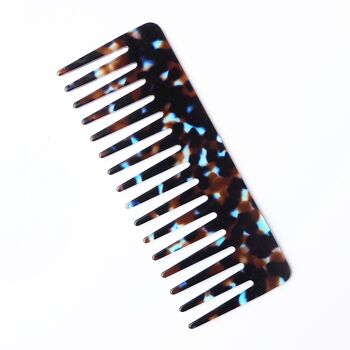 Coral Comb- peigne à cheveux coloré en résine d’acétate à dents larges 2
