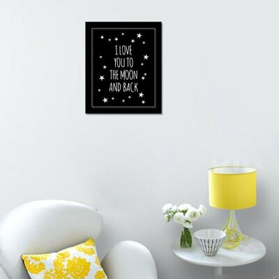 Letter Canvas Art Print With Black Photo Frame Art Canvas Printing Decals DIY Room Home Decorations