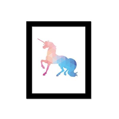 Unicorn Canvas Art Print With Black Photo Frame Home Decorations