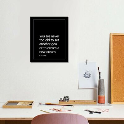 Inspiration Quote Canvas Art Print With Black Photo Frame