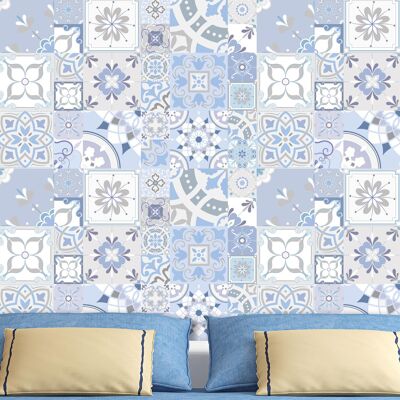 Blue Mediterranean AesthSetic Wall Collage Stickers Set Girls Room Décor