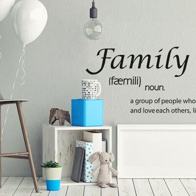 House Quote Definition Of Family Wall Sticker Decal Home Decoration