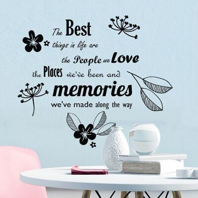 House Quote The Best Things In Life Wall Sticker Decal Home Decoration