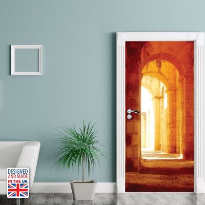 Castle Hallway Door Mural Self Adhesive Interior Home Decoration X 2 Packs