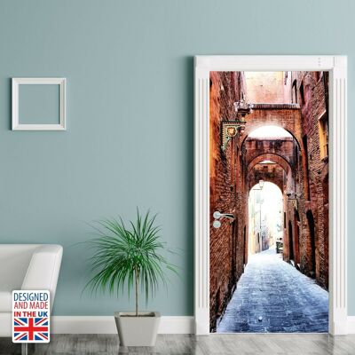 Galiano'S Alleyway Door Mural Self Adhesive Decal Interior Home Decoration X 2 Packs