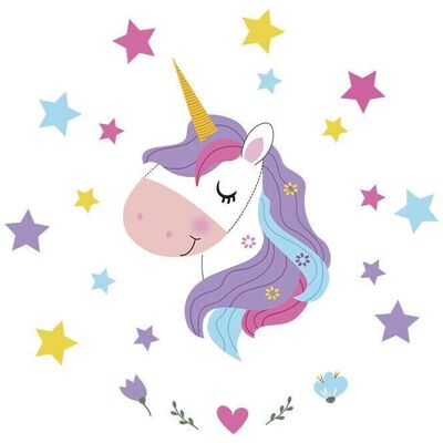 Magical Unicorn Kids Wall Stickers Decals Diy Art Home Nursery Decorations