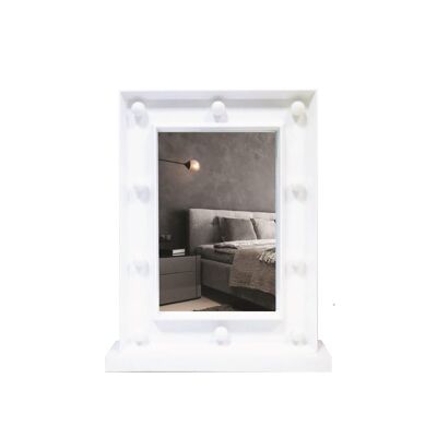 White Hollywood Vanity Wall Mirror for Living Room, Bedroom Home Decor