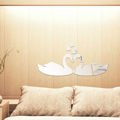 Romantic Swan Kiss Wall Sticker Decals Self-Adhesive Living Room Bedroom
